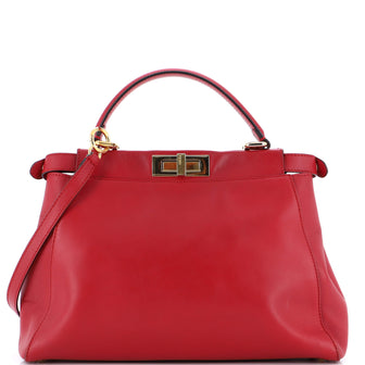 Fendi Peekaboo Bag Soft Leather Regular