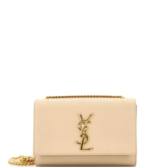 Saint Laurent Classic Monogram Crossbody Bag Grainy Leather Small