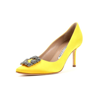 Manolo Blahnik Women's Hangisi Pumps Satin 70