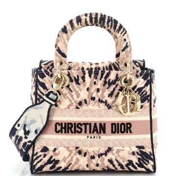 Christian Dior Lady D-Lite Bag Embroidered Canvas Medium
