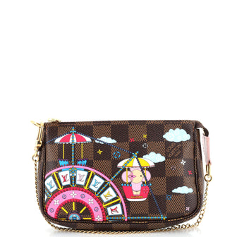 Louis Vuitton Pochette Accessoires Limited Edition Vivienne Xmas Damier Mini