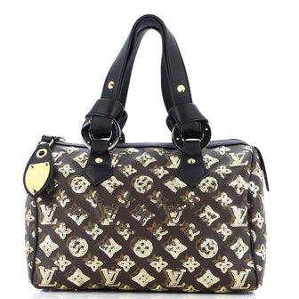 Louis Vuitton Speedy Handbag Limited Edition Monogram Eclipse Sequins 28