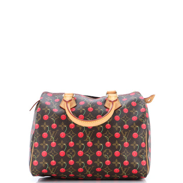 Louis Vuitton Speedy Handbag Limited Edition Monogram Cerises 25
