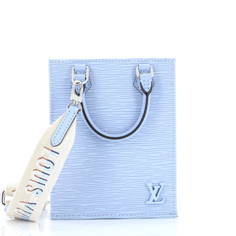 Louis Vuitton Petit Sac Plat Bag Epi Leather with Logo Jacquard Strap