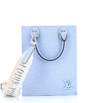 Louis Vuitton Petit Sac Plat Bag Epi Leather with Logo Jacquard Strap