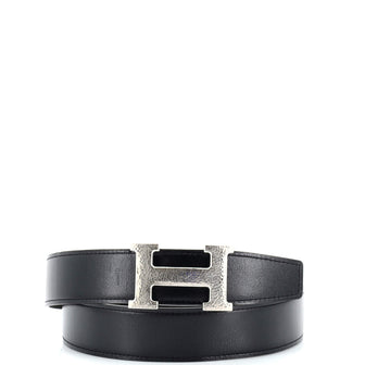 Hermes Constance Martelee H Reversible Belt Leather with Hammered Hardware Medium