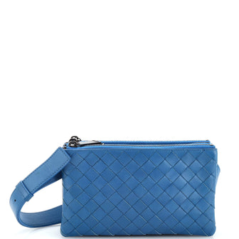 Bottega Veneta Triple Zip Messenger Intrecciato Nappa Mini
