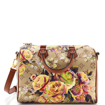 Louis Vuitton Speedy Bandouliere Bag Limited Edition Garden Monogram Canvas 25