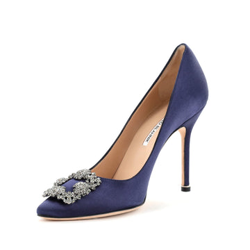 Manolo Blahnik Women's Hangisi Pumps Satin 105