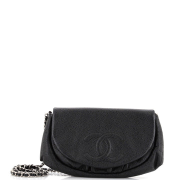 Chanel Half Moon Wallet on Chain Caviar