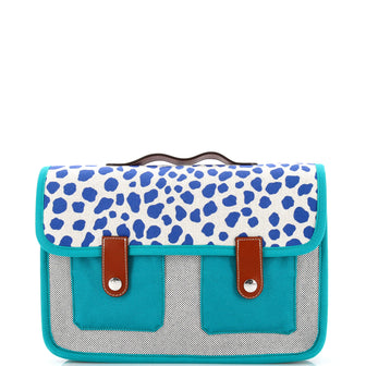 Hermes School Bag Printed Toile