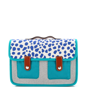 Hermes School Bag Printed Toile