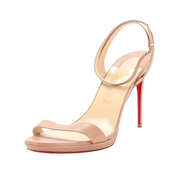 Christian Louboutin Women's Loubi Queen Heeled Sandals Leather 100