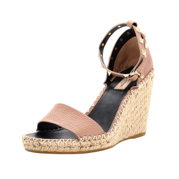 Valentino Garavani Women's Rockstud Wedge Espadrilles Leather