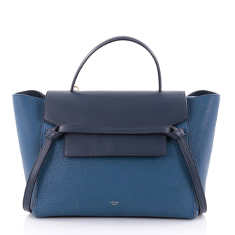 Celine Bicolor Belt Bag Leather Mini Blue 2409101