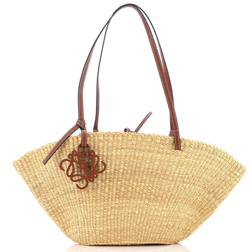 Loewe Shell Basket Bag Woven Raffia Medium