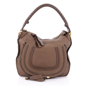 Chloe Marcie Hobo Leather Medium Brown 2409501