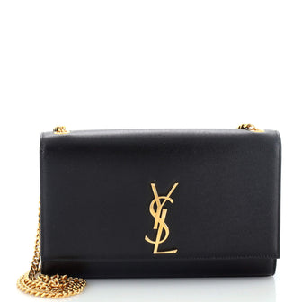 Saint Laurent Classic Monogram Crossbody Bag Grainy Leather Large