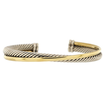 David Yurman Crossover Cuff Bracelet Sterling Silver and 18K Yellow Gold 5mm