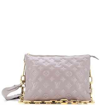 Louis Vuitton Monogram Embossed Lambskin Leather Coussin PM Bag