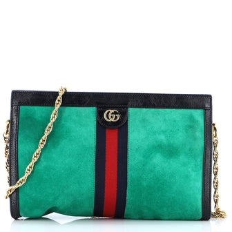 Gucci Ophidia Chain Shoulder Bag Suede Medium