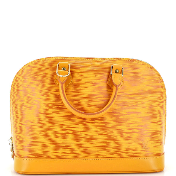 LOUIS VUITTON Epi Leather Alma PM Yellow Satchel Bag - 20% OFF