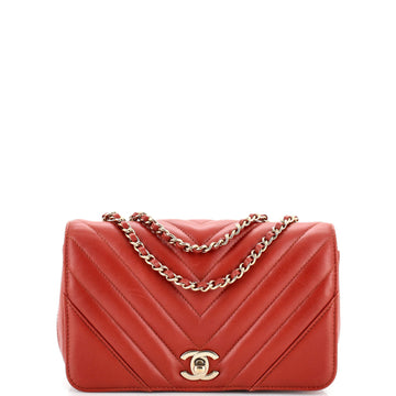 Chanel Statement Flap Bag Chevron Calfskin Mini