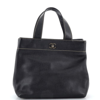 Chanel Vintage CC Turnlock Convertible Tote Caviar Medium
