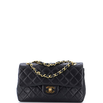 Chanel Vintage Classic Double Flap Bag Quilted Lambskin Small