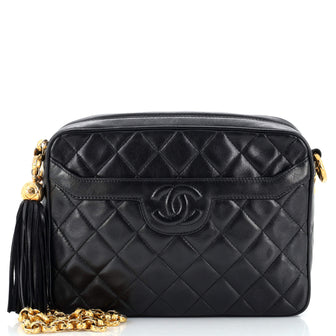 Chanel Vintage Front Pocket Camera Bag Quilted Lambskin Medium