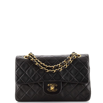 Chanel Vintage Classic Double Flap Bag Quilted Lambskin Small