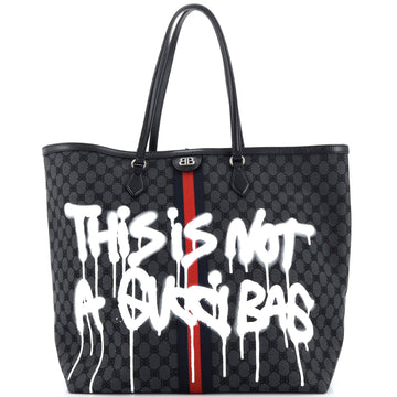 Balenciaga x Gucci The Hacker Project Tote Graffiti BB Canvas Large