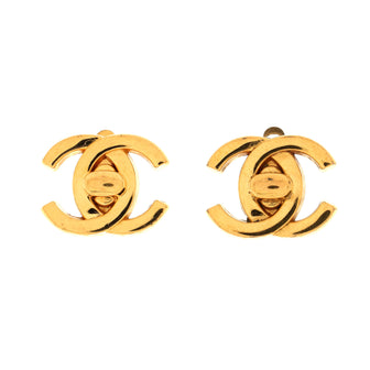 Chanel CC Turnlock Clip-On Earrings Metal