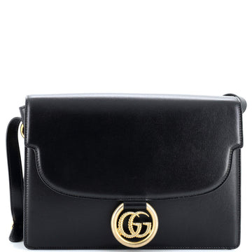 Gucci GG Ring Shoulder Bag Leather Medium