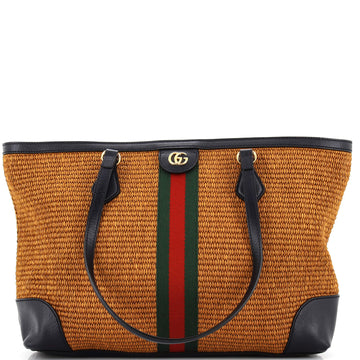 Gucci Ophidia Shopping Tote Straw Medium