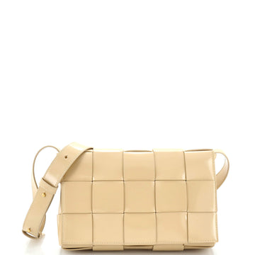Bottega Veneta Cassette Crossbody Bag Maxi Intrecciato Patent