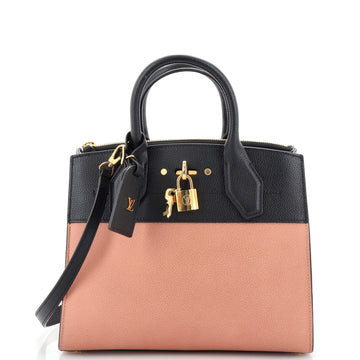 Louis Vuitton City Steamer Handbag Leather PM