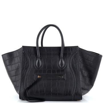 Celine Phantom Bag Crocodile Embossed Leather Medium