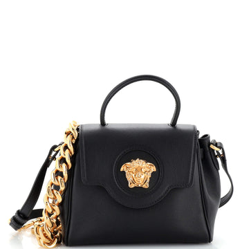 Versace La Medusa Top Handle Bag Leather Small