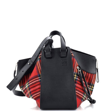Loewe Hammock Bag Tartan and Leather Small