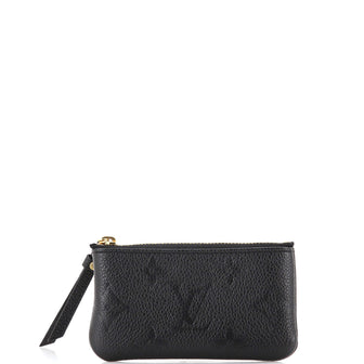 Louis Vuitton Zip Key Pouch Monogram Empreinte Leather Black 2410931