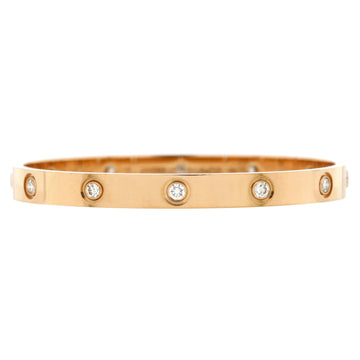 Cartier Love 10 Diamond Bracelet 18K Rose Gold with Diamonds