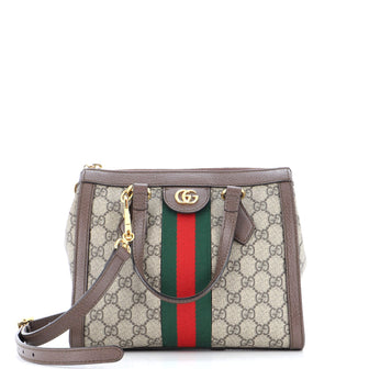 Gucci Ophidia Top Handle Tote GG Coated Canvas Small