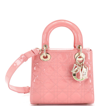 Christian Dior Lady Dior Bag Cannage Quilt Patent Small