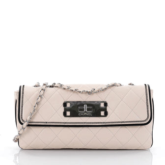 Chanel Mademoiselle Lock Flap Bag Quilted Lambskin East 2411501