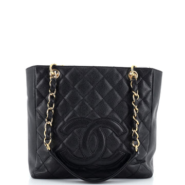 Chanel Petite Shopping Tote Quilted Caviar