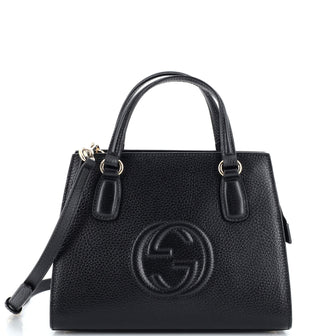 Gucci Soho Convertible Top Handle Satchel (Outlet) Leather Small
