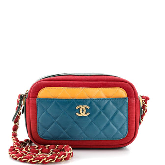 Chanel Paris-Hamburg Camera Case Quilted Lambskin with Jersey Mini