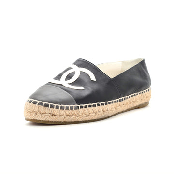 Chanel Women's CC Cap Toe Espadrilles Leather