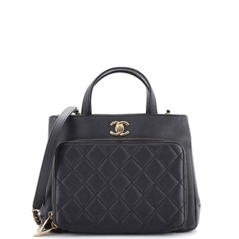 Chanel Business Affinity Tote Quilted Caviar Small